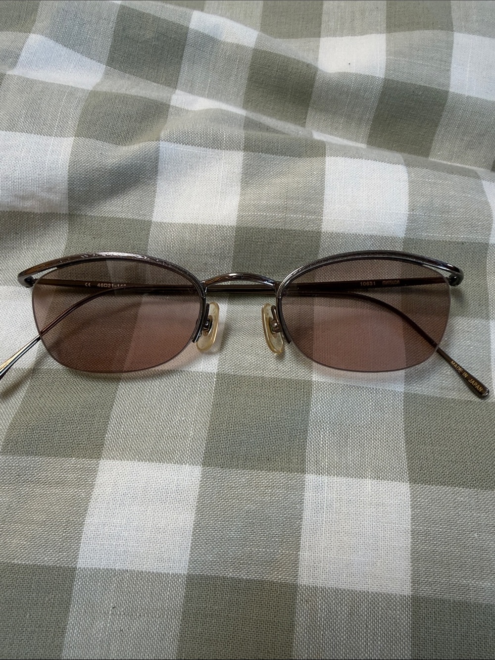 Matsuda vintage -Inspired Brown Tinted Metal Frame Sunglasses